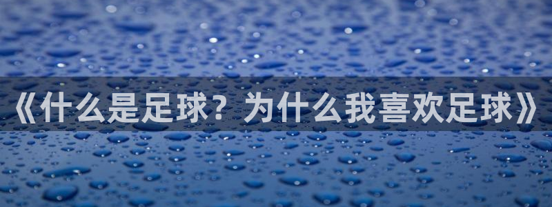 领航国际平台：《什么是足球？为什么我喜欢足球》
