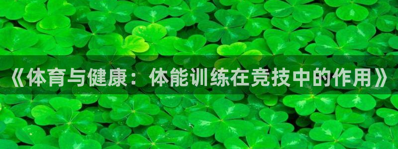 领航国际3：《体育与健康：体能训练在竞技中的作用》
